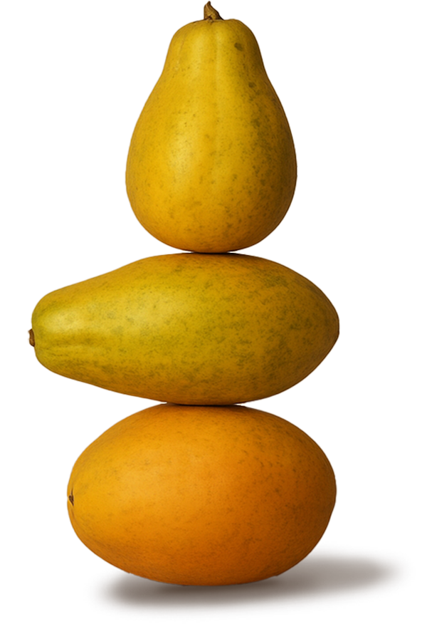 Lucy loves papaya like a lot...